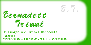 bernadett trimml business card